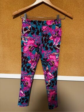 Lilly Pulitzer Orchid You Not Weekender Cropped Leggings Girls Size Large 8-10